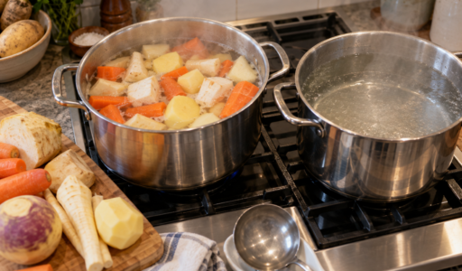 Two Pots Boiling for Vegetables