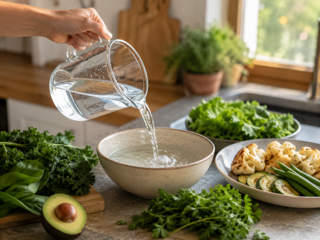 Bucket Effect with Leafy Greens