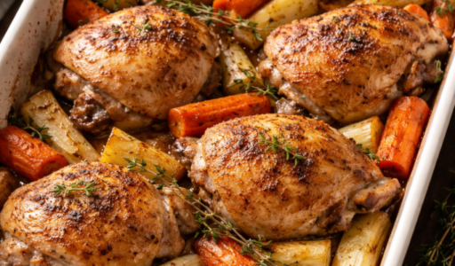 Chicken Thighs and Root Vegetables