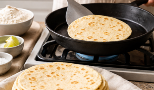 Cooking Cassava Flour Tortillas
