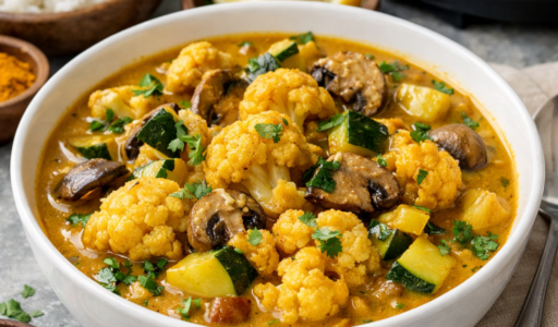 Creamy Vegetable Curry with Cauliflower