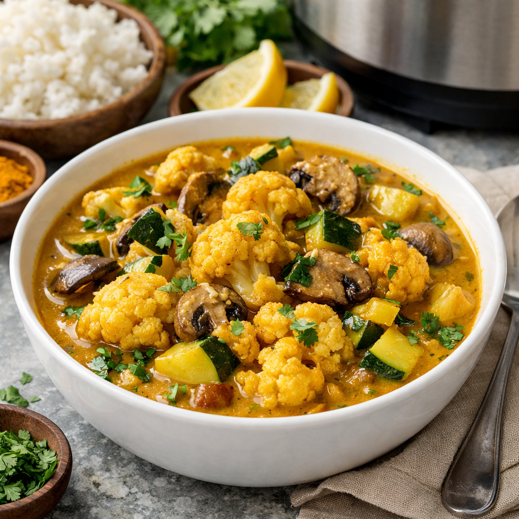 Creamy Vegetable Curry with Cauliflower