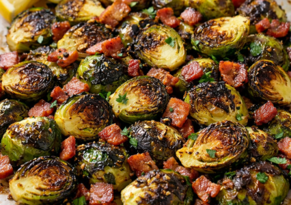 Crispy Brussels Sprouts with Bacon