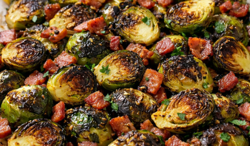 Crispy Brussels Sprouts with Bacon