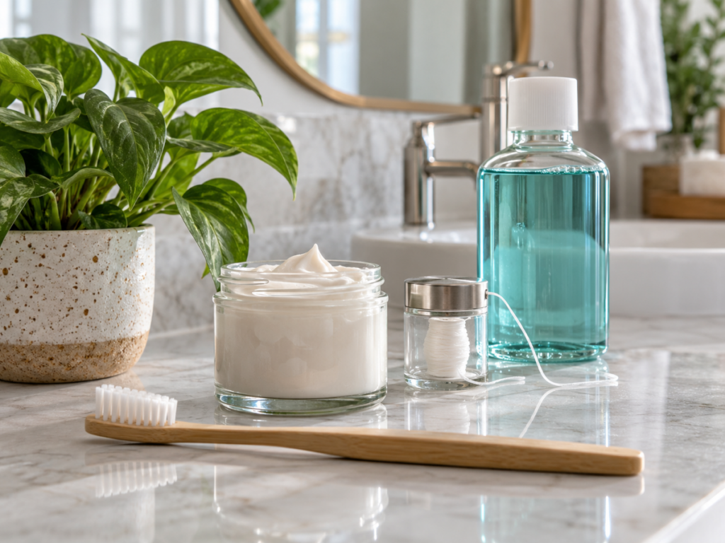 Dental Products in Bathroom