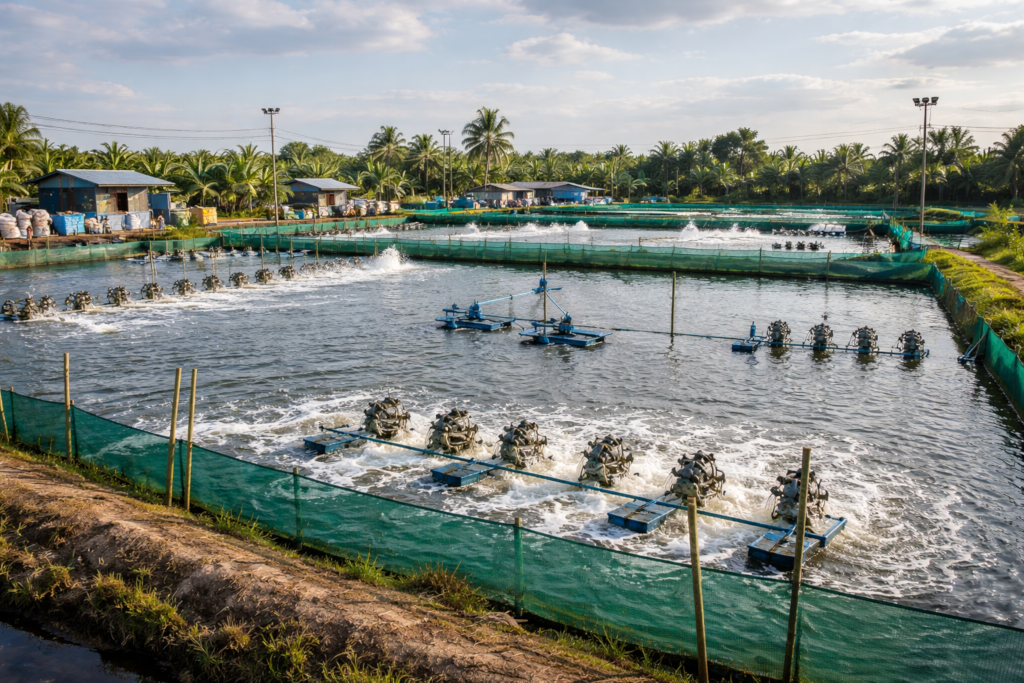 Farm Raised Shrimp Farm