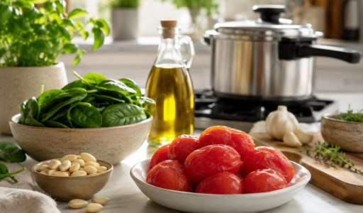 Fresh Ingredients on Kitchen Counter