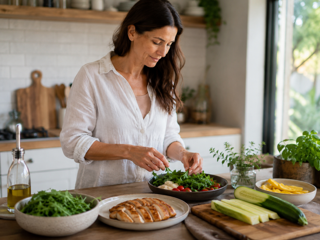 Fresh Meal Prep in Cozy Kitchen