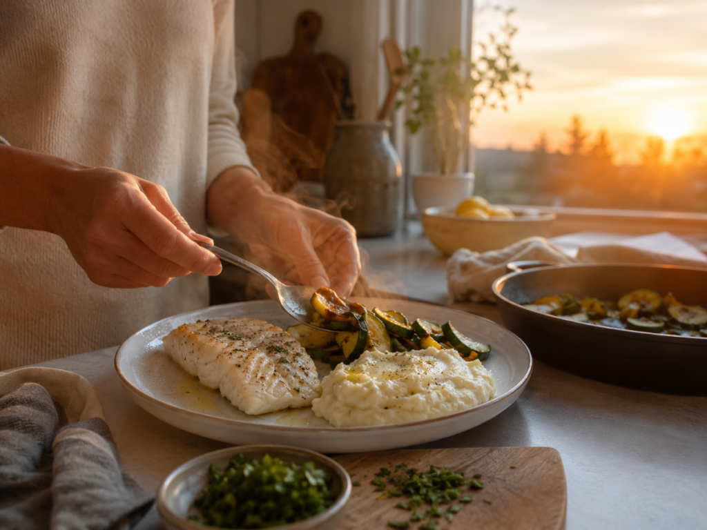Golden Hour Kitchen Plating