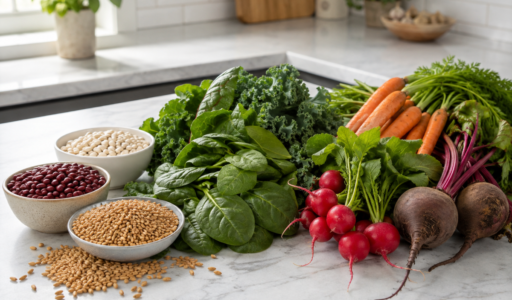 Grains, Leaves, and Roots of Various Plants