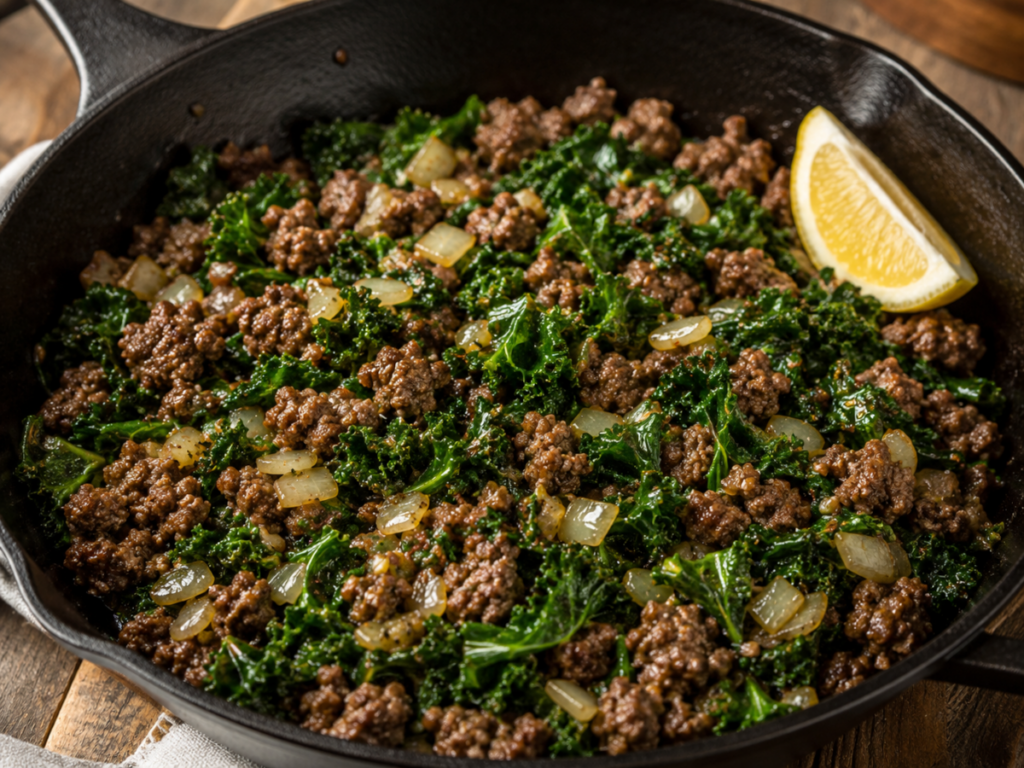 Grass Fed Beef with Kale