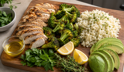 Grilled Chicken Meal Prep Board