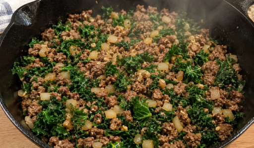 Ground Beef with Kale