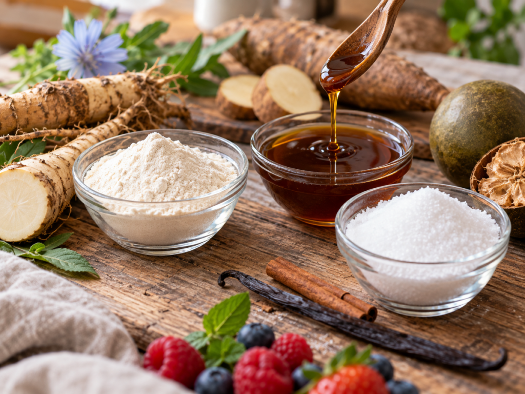 Inulin, Yacon, and Monk Fruit Sweeteners