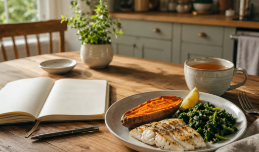 Journal and Cozy Meal with Tea