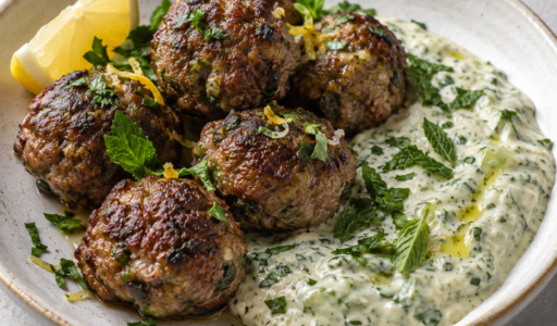 Lamb Meatballs with Mint Tahini