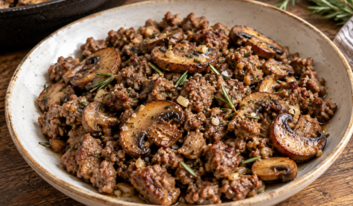 Lamb Skillet with Mushrooms