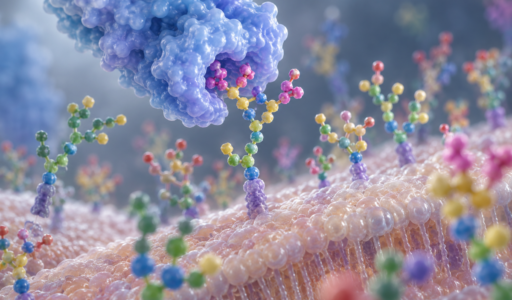 Lectin Protein with Carb Structures on Cell Membrane