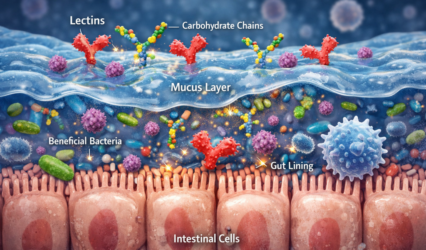 Lectins binding gut mucus