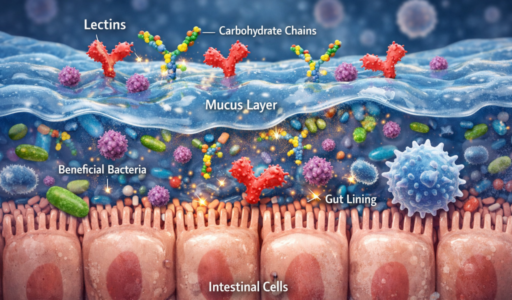 Lectins binding gut mucus