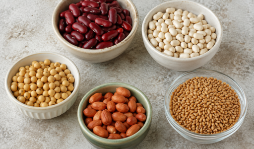 Legumes and Grains in Bowls