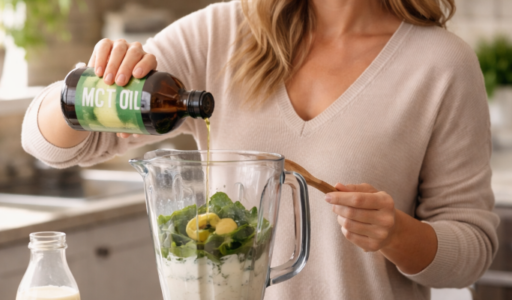 MCT Oil being used in a kitchen