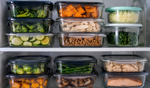 Organized Meal Prep in Fridge
