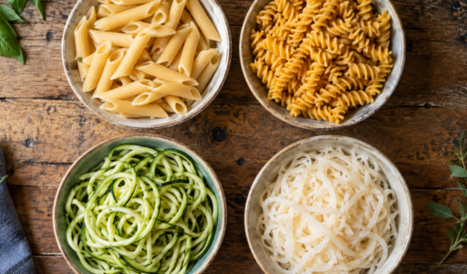 Pasta Comparison in Bowls