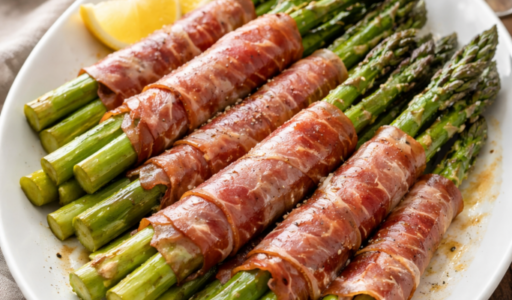 Prosciutto wrapped asparagus