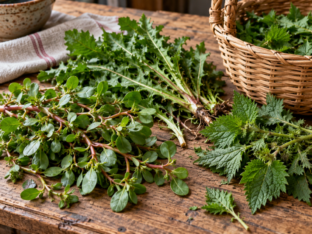 Purlane, Dandelion, and Nettles in Gut Support