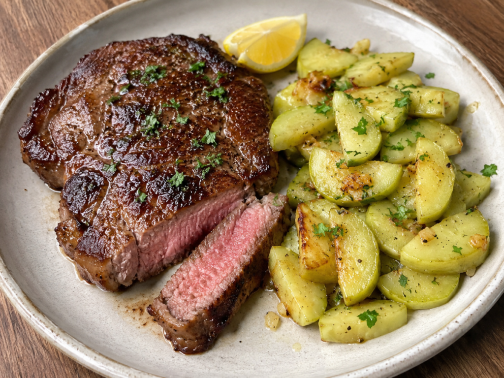 Ribeye with Zuccini