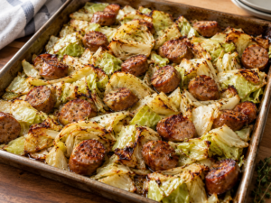 Pork Sausage & Cabbage Sheet Pan