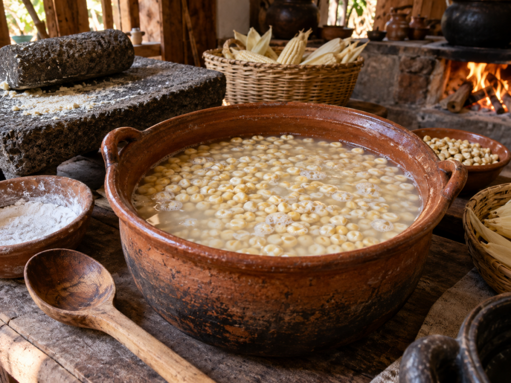 Nixtamalization in Rustic Kitchen