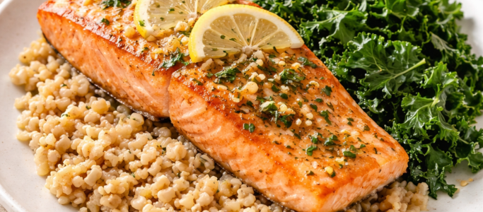 Lemon-Garlic Wild Salmon over Sorghum: A Low-Lectin Meal That Feels Like a Reset