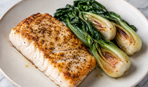 Seared Mahi Mahi with Charred Bok Choy