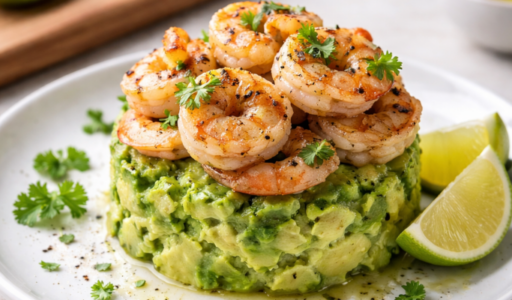 Shrimp and avocado Stack