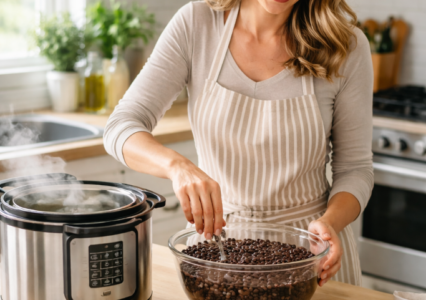 Soaking Beans in Sunny Kitchen