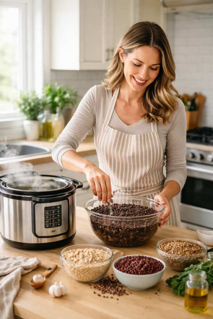 Soaking Beans in Sunny Kitchen