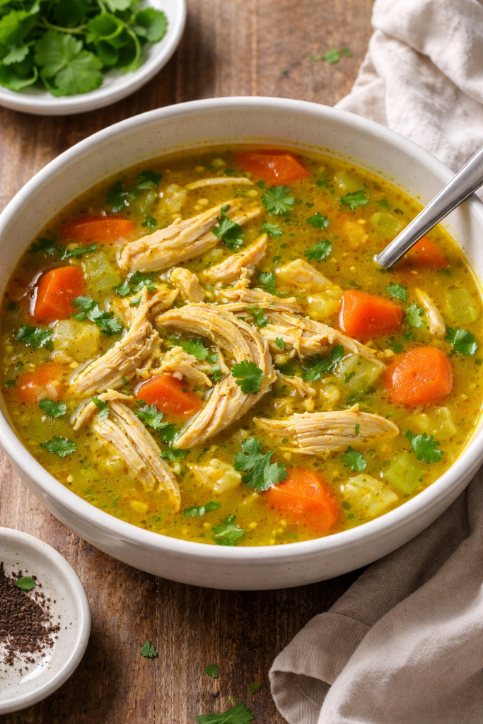 Turmeric Chicken Soup Bowl