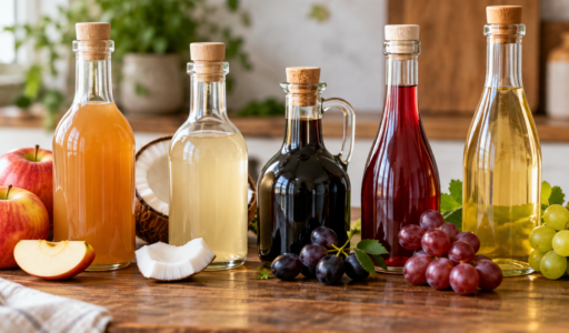 Vinegar Varieties on Kitchen Table