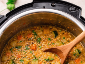 Pressure-Cooked Lentil Substitute Soup