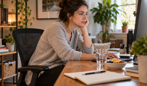 Woman Sedentary at Her Desk